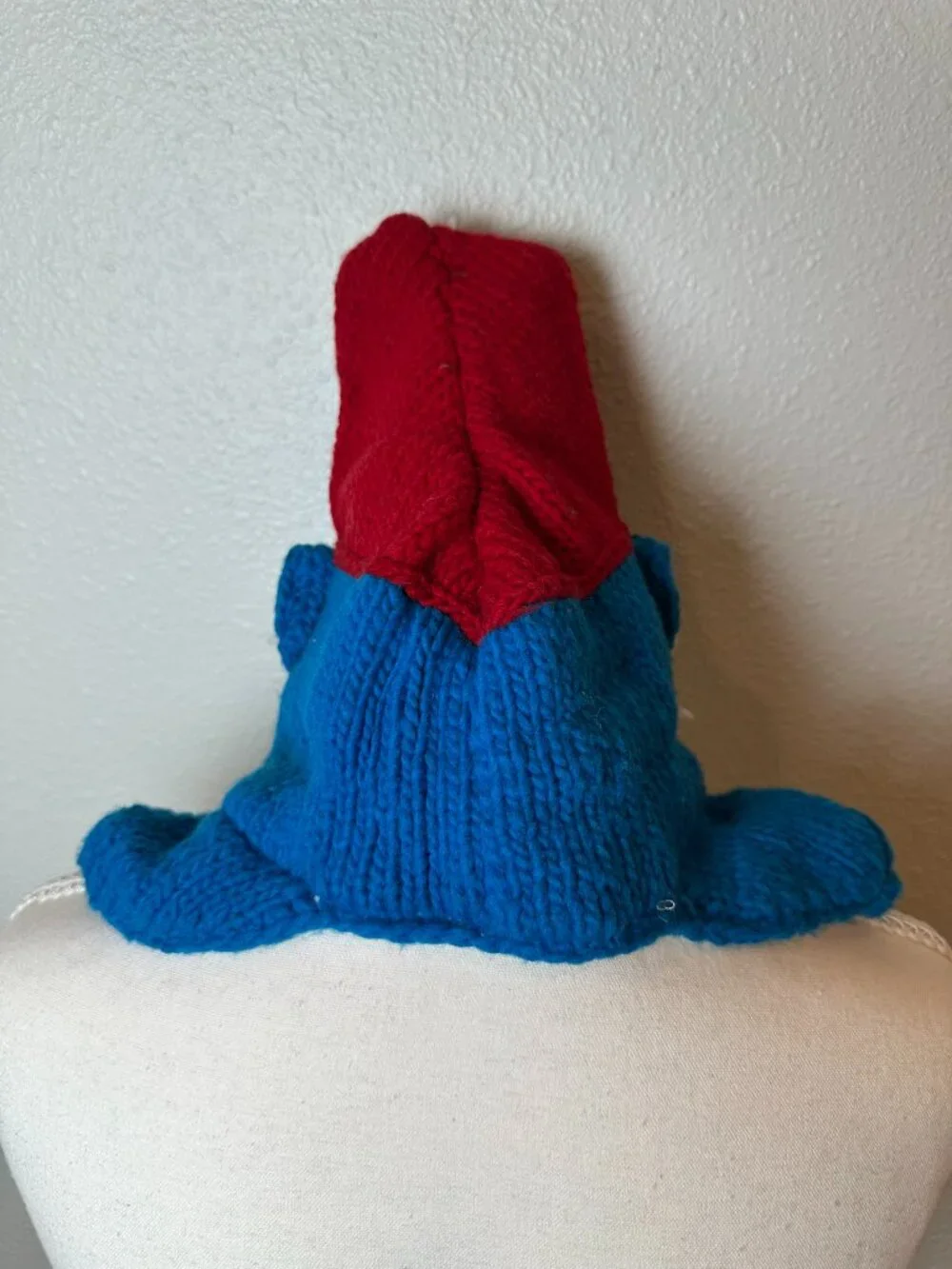 Adorable Artisan Papa Smurf Beanie with Earflaps & Beard!